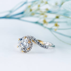 round brilliant cut diamond halo engagement rings sydney australia custom design