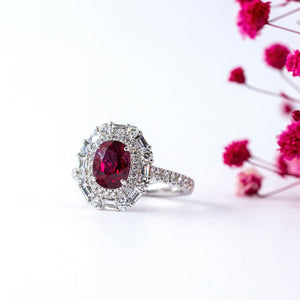 oval cut ruby diamond engagement rings  melbourne original design