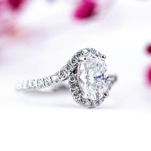 oval cut diamond halo engagement rings perth australia best price