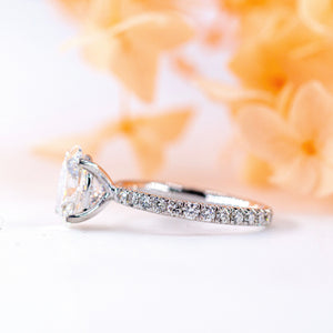 oval cut diamond shoulder engegement rings melbourne australia custom design