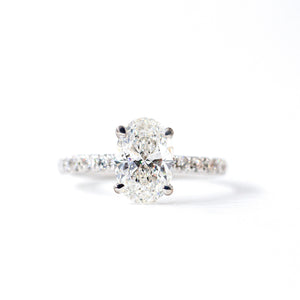 oval cut diamond shoulder engegement rings melbourne australia custom design