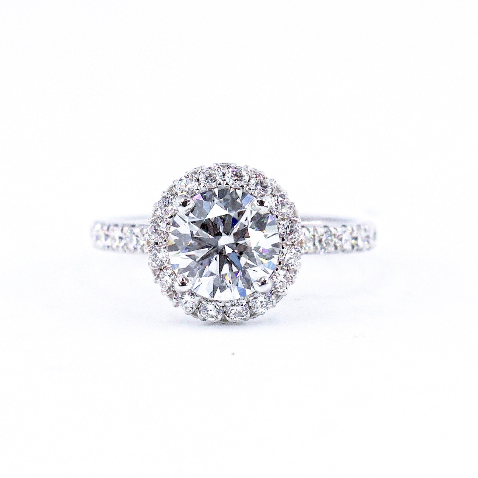 round brilliant cut diamond halo engagement rings melbourne unique design