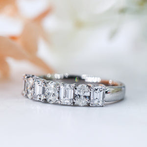 oval emerald diamond eternity rings brisbane high-quality jewelry