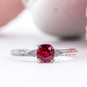 round cut ruby engagement rings melbourne best price
