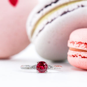 round cut ruby engagement rings melbourne best price