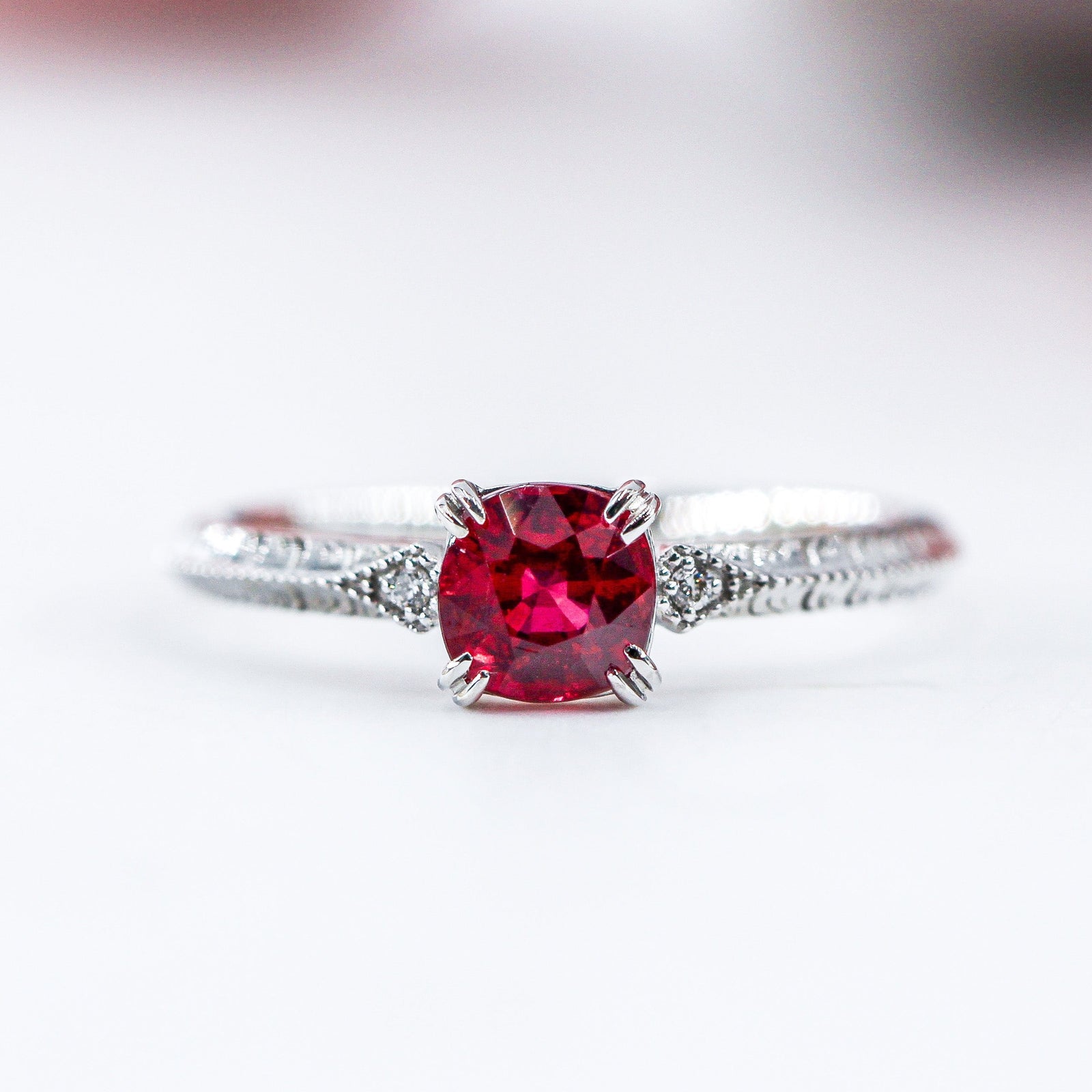 round cut ruby engagement rings melbourne best price