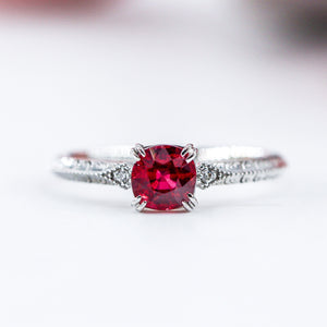 round cut ruby engagement rings melbourne best price