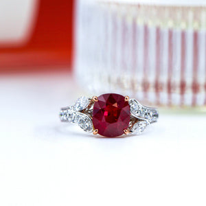 cushion cut ruby diamond engagement rings melbourne original design