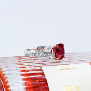 cushion cut ruby diamond engagement rings melbourne original design