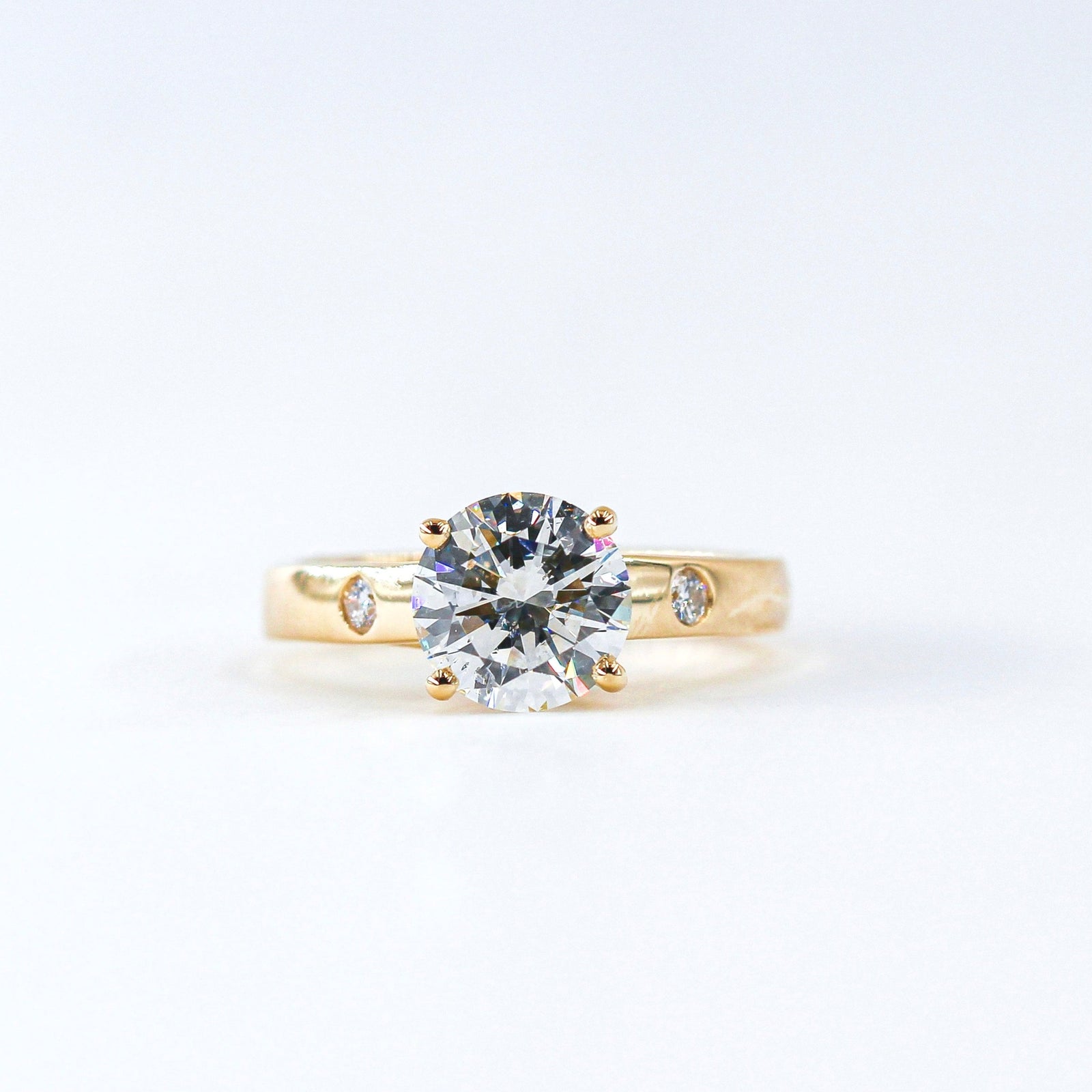 round brilliant cut diamond three stone engagement rings sydney australia custom jewelry for sale