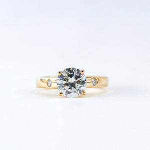 round brilliant cut diamond three stone engagement rings sydney australia custom jewelry for sale