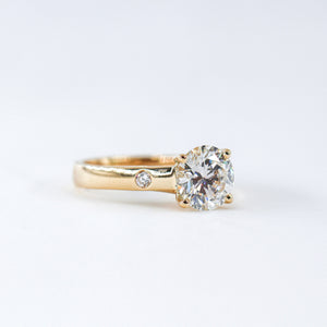round brilliant cut diamond three stone engagement rings sydney australia custom jewelry for sale