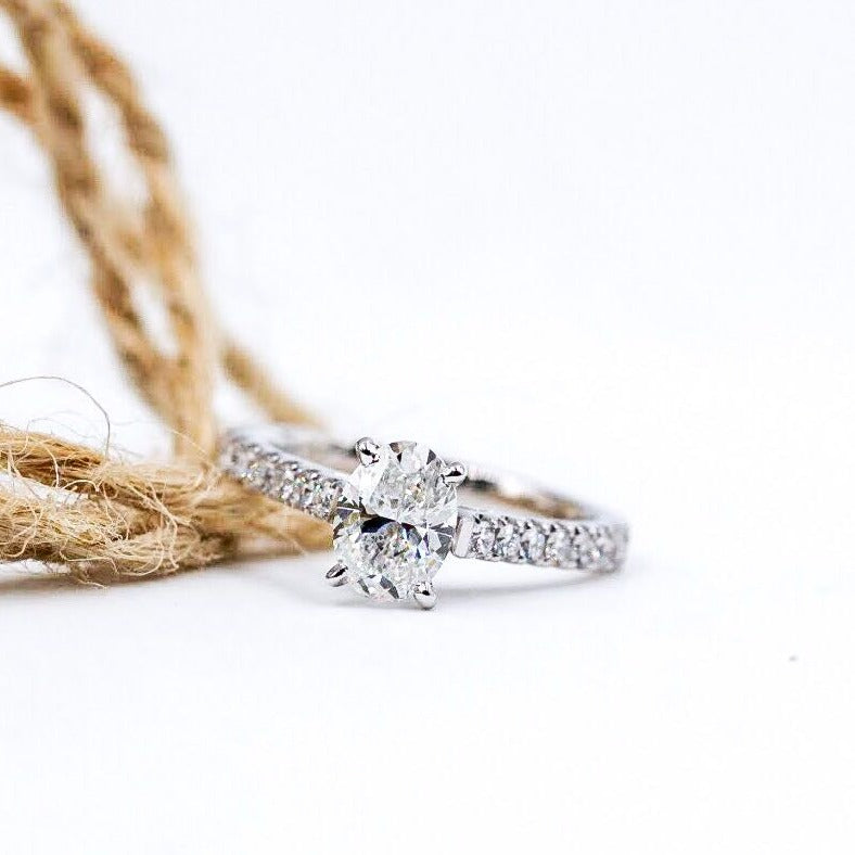 oval cut diamond shoulder engagement rings perth australia best price