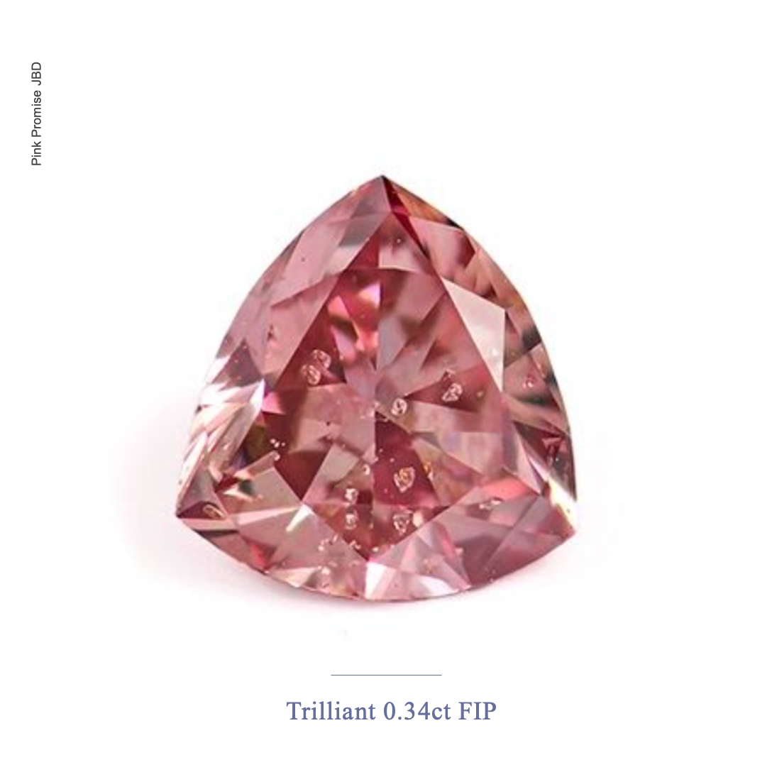 0.34ct Trilliant Cut Fancy Intense Pink Color Diamond, P238