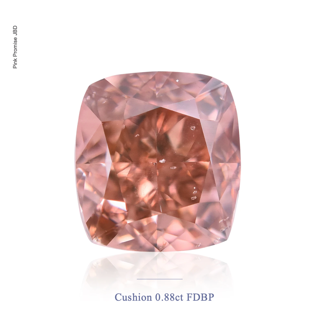 0.88ct Cushion shape Fancy Deep Brown-Pink Color Diamond, P299