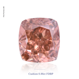 0.88ct Cushion shape Fancy Deep Brown-Pink Color Diamond, P299