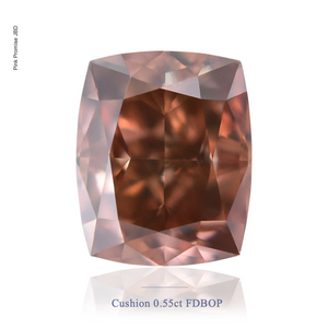 0.55ct Cushion shape Fancy Deep Brownish Orangy Pink Color Diamond, P301
