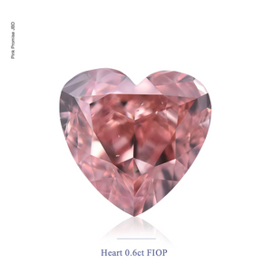 0.6ct Heart shape Fancy Intense Orangy Pink Color Diamond, P310