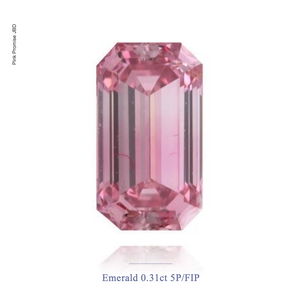 0.31ct Emerald shape 5P Fancy Intense Pink Certified Australian Pink Diamond, P339