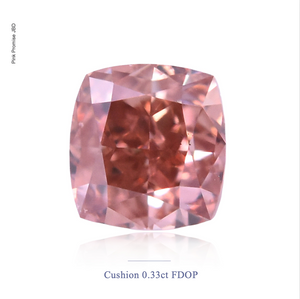 0.33ct Cushion shape Fancy Deep Orangy Pink Color Diamond, P357