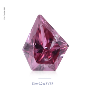 0.2ct Kite shape Fancy Vivid Purplish Pink Color Diamond, P362