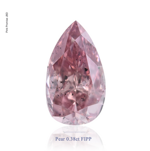 0.38ct Pear shape Fancy Intense Purplish Pink Color Diamond, P365