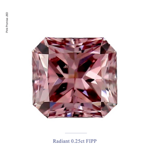 0.25ct Radiant shape Fancy Intense Purplish Pink Color Diamond, P366
