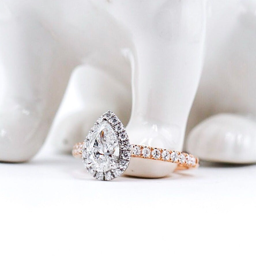 pear shape diamond engagement rings sydney australia unique design