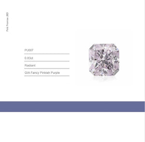 0.83ct, Fancy Pinkish Purple, Radiant, PU007