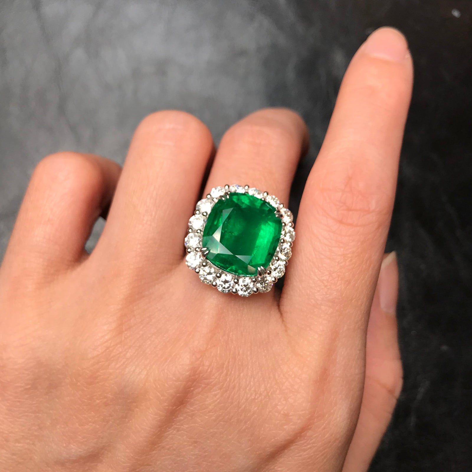 9.08ct Vivid Green Zambian Emerald - EMVG06