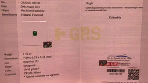 1.52ct Muzo Green Colombian Emerald - EMVG08