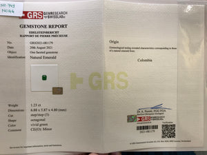 1.23ct Vivid Green Colombian Emerald - EMVG10