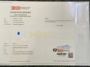 3.54ct Royal Blue Sri Lanka Sapphire - SPVB05