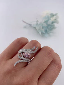 Pear shaped Argyle pink diamond rings Melbourne best value