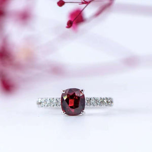 cushion cut ruby engagement rings brisbane australia custom jewelery