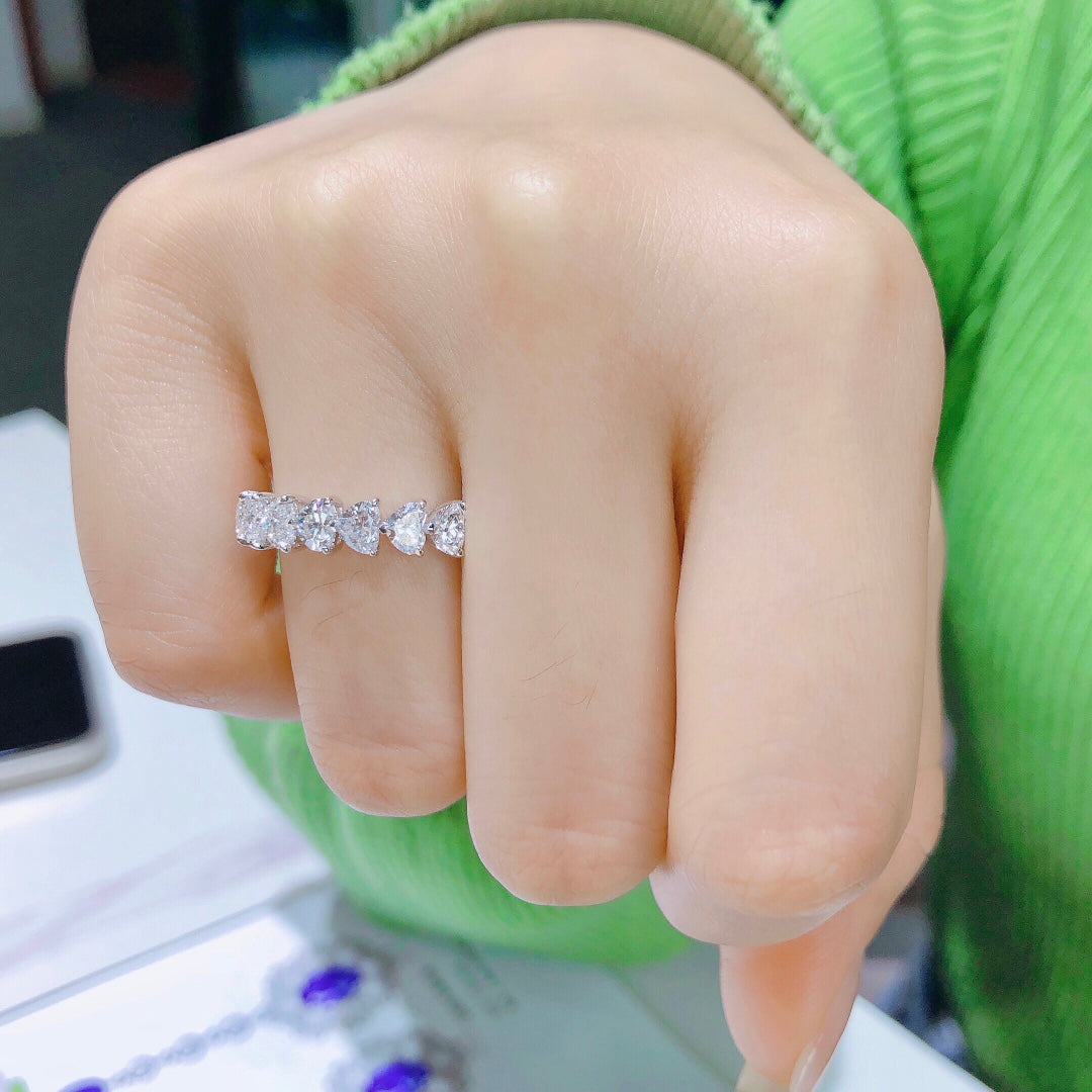 heart shaped diamond eternity rings perth australia wedding rings