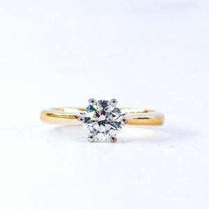 Round brilliant cut diamond solitaire engagement rings sydney australia best price