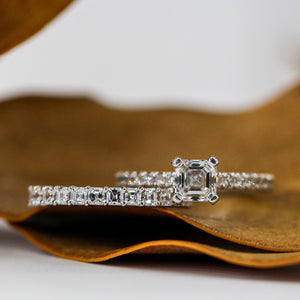 asscher cut diamond engagement rings brisbane custom jewelry