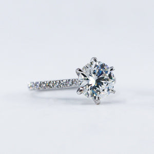 round brilliant cut diamond engagement rings perth australia custom jewelry