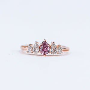 Pear Shaped Fancy Vivid Pink Diamond Engagement rings Melbourne Competitive pricing