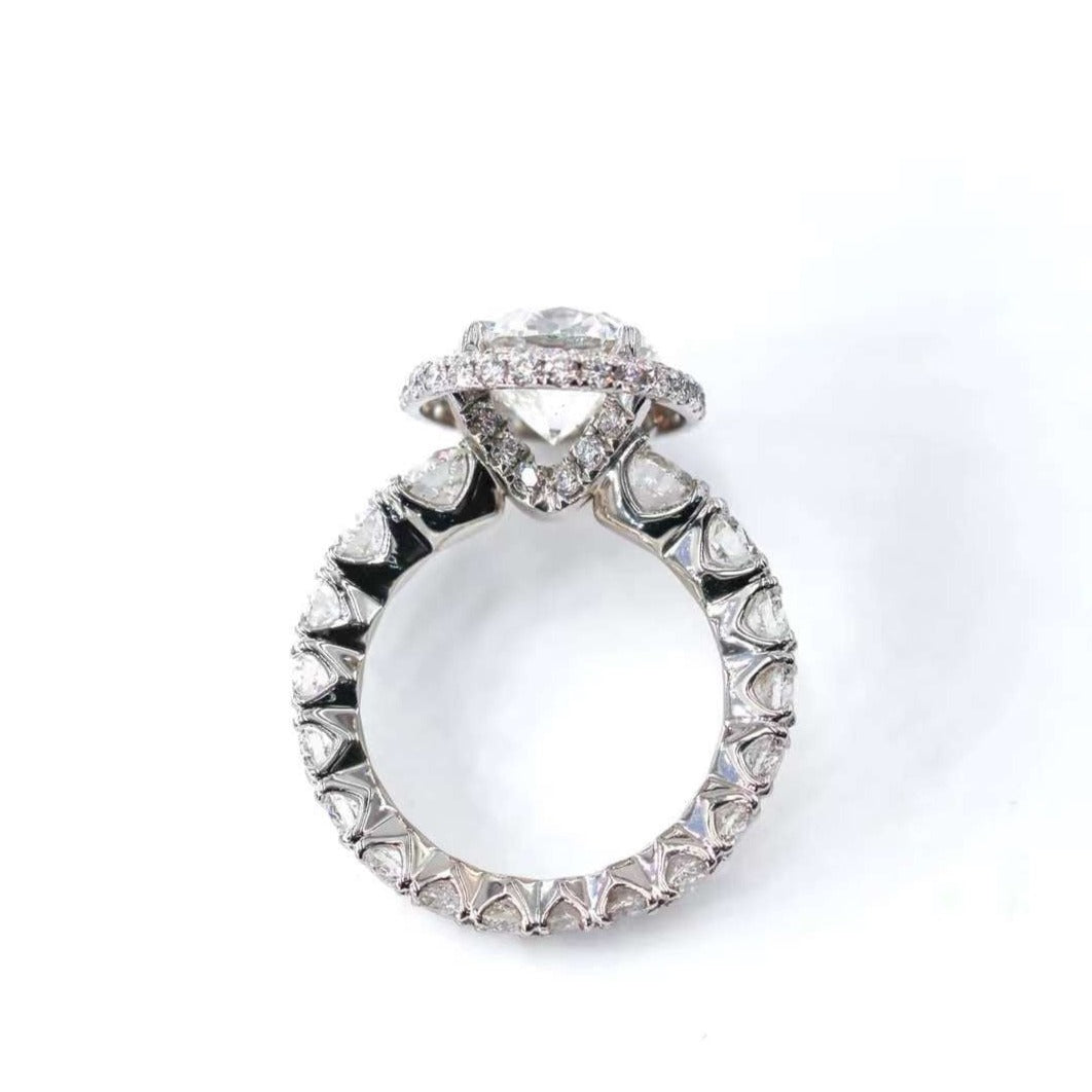 round brilliant cut diamond halo engagement rings perth custom design