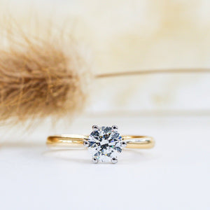 Round brilliant cut diamond solitaire engagement rings sydney australia best price