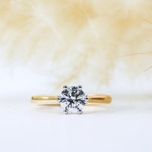 Round brilliant cut diamond solitaire engagement rings sydney australia best price