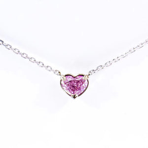 Heart shape fancy vivid pink diamond pendants perth best value