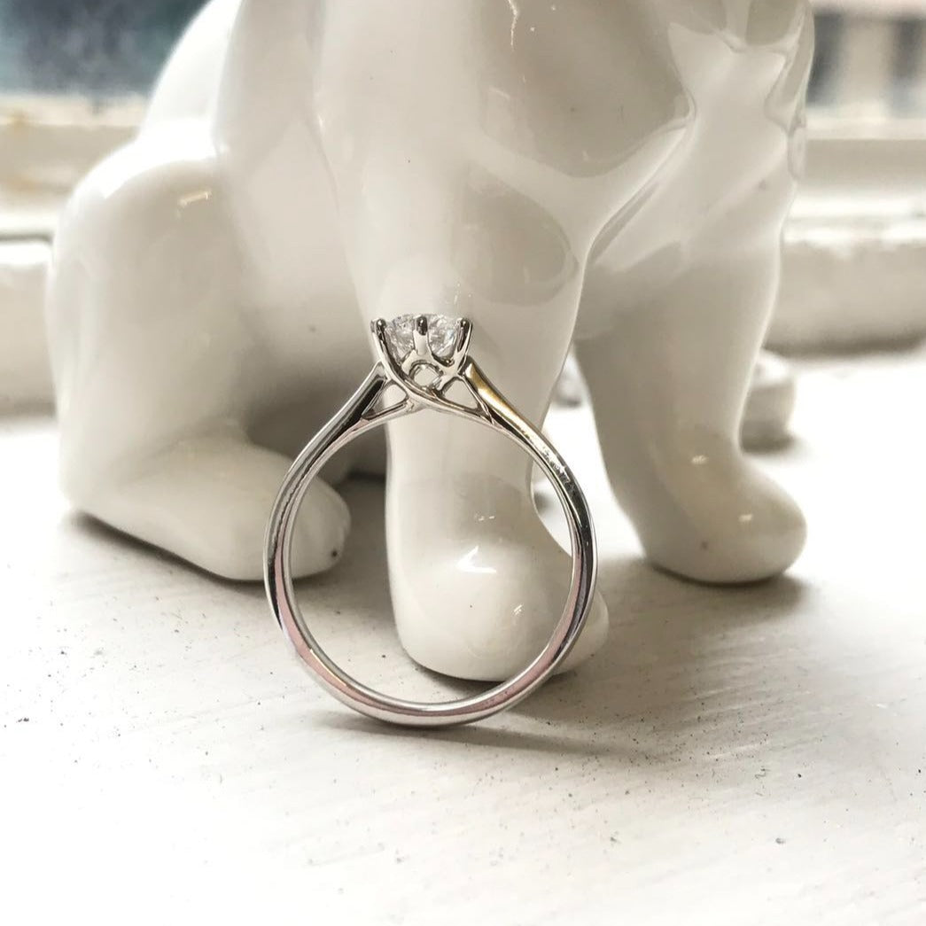 round brilliant cut diamond solitaire engagement rings sydney best price